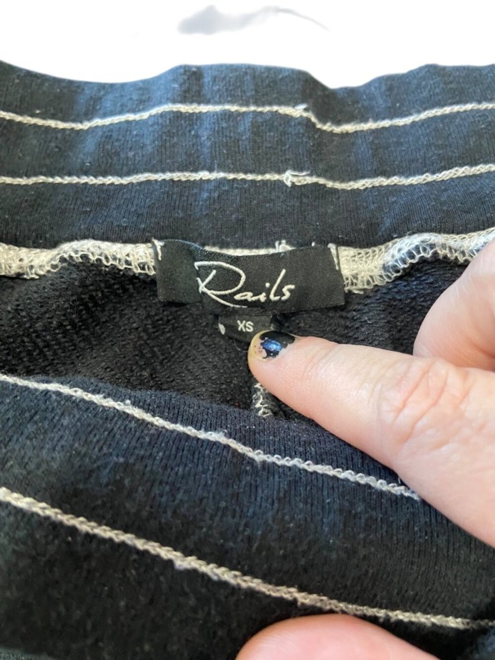 Rails Oakland Charcoal Dip Dye Joggers Black Size XS Athleisure Casual Beach - Picture 3 of 13